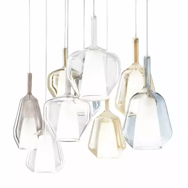 Suspension PIREX en verre transparent 1xE27 20 cm – Image 3