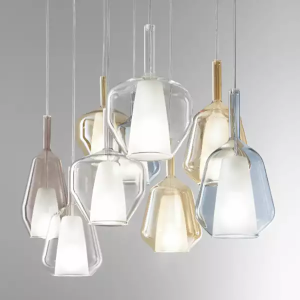 Suspension PIREX en verre transparent 1xE27 20 cm – Image 6