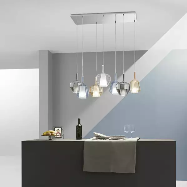 Suspension PIREX en verre transparent 1xE27 20 cm – Image 8