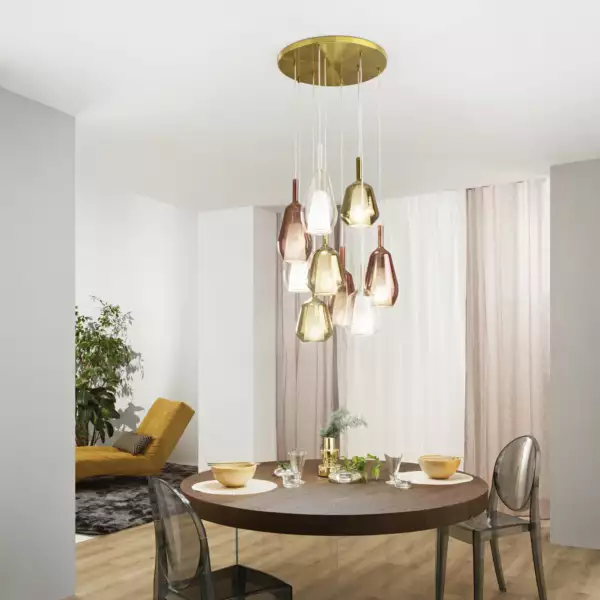 Suspension PIREX en verre transparent 1xE27 20 cm – Image 7