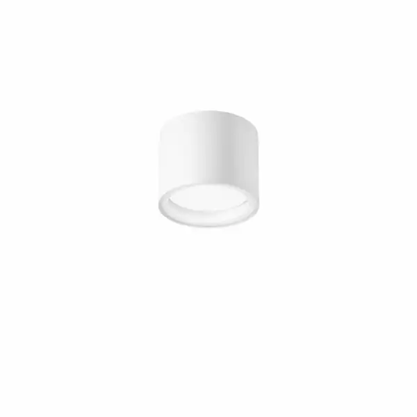 INTEC Plafonnier extérieur rond TOWER en aluminium blanc IP54 9 cm (Plafonnier / Éclairage intérieur LED)