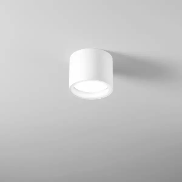 Plafonnier extérieur rond TOWER en aluminium blanc IP54 9 cm – Image 2