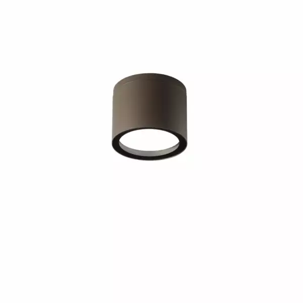 INTEC Plafonnier extérieur rond TOWER en aluminium bronze IP54 9 cm (Plafonnier / Éclairage intérieur LED)