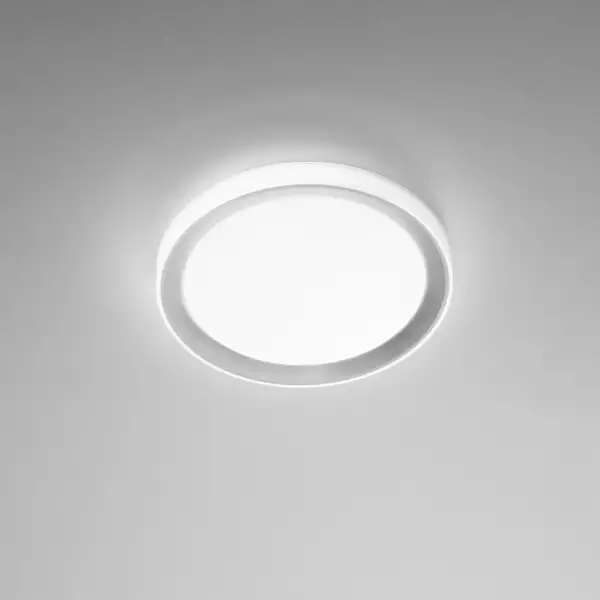 LUCE AMBIENTE E DESIGN Plafonnier LED neon blanc 24W avec interrupteur CCT 40 cm (Plafonnier / Éclairage intérieur LED)