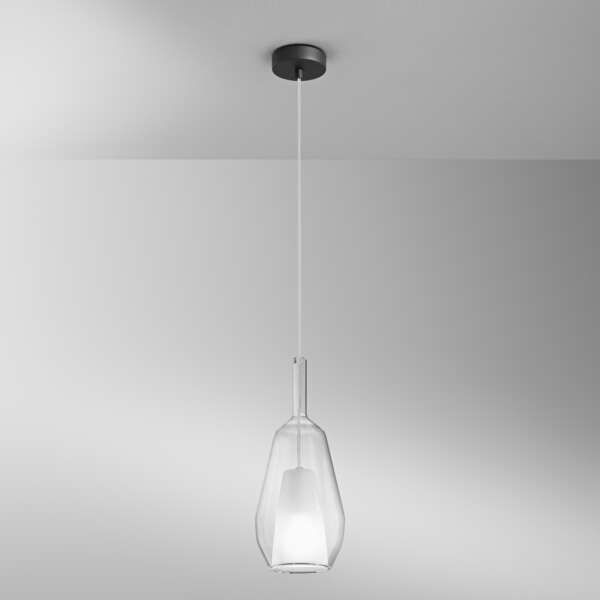 Suspension pirex en verre transparent 1xE27 16cm – Image 4