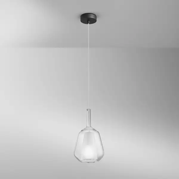Suspension PIREX en verre transparent 1xE27 18 cm – Image 4