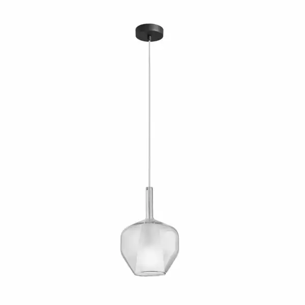 LUCE AMBIENTE E DESIGN Suspension PIREX en verre transparent 1xE27 20 cm (Suspensions Design & Déco / Éclairage intérieur LED)