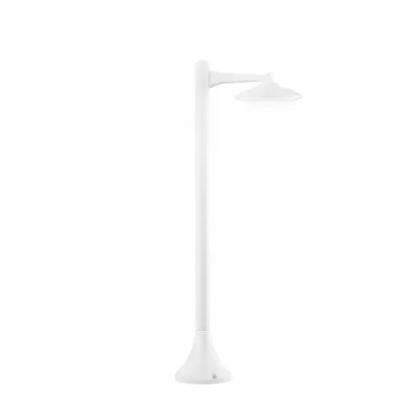 INTEC Borne LED extérieure aluminium blanc ALYSON 12 W 800 lumen 4000K (lumière naturelle) (Bornes extérieures LED / Éclairage extérieur LED)