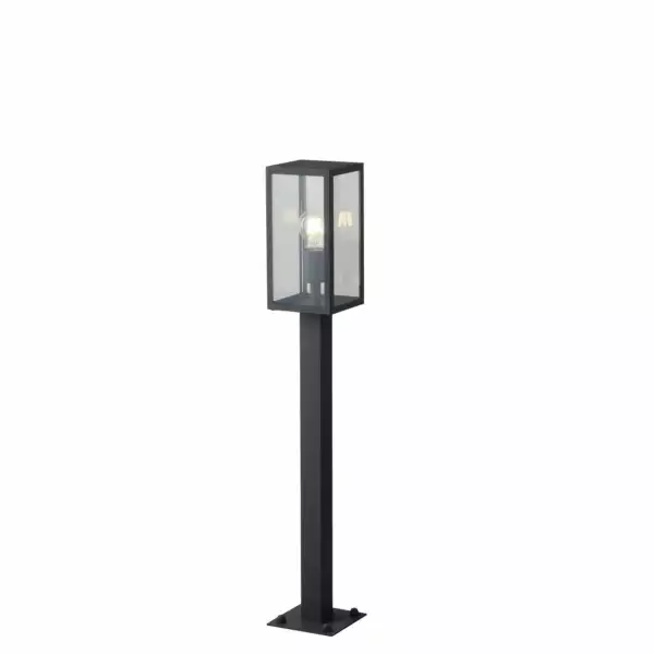 INTEC Borne MIRAGE en métal anthracite avec diffuseur en verre 86 cm (Bornes extérieures LED / Éclairage extérieur LED)