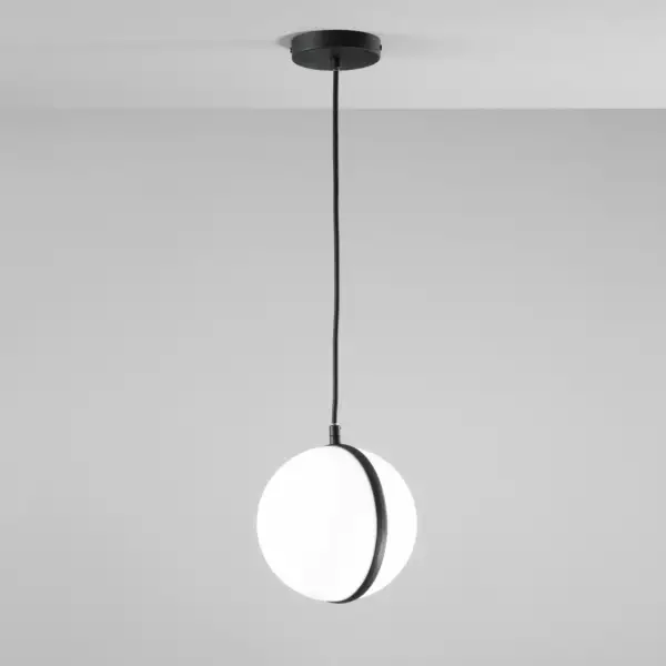 Suspension d'extérieur ORBIT noire avec diffuseur blanc – Image 2