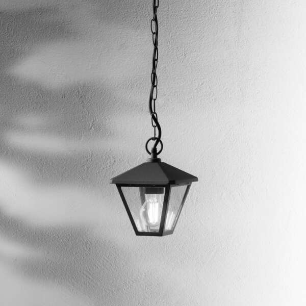 Suspension d'extérieur PRISMA en aluminium anthracite et verre – Image 3