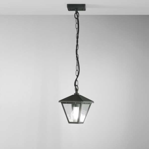 Suspension d'extérieur PRISMA en aluminium anthracite et verre – Image 2