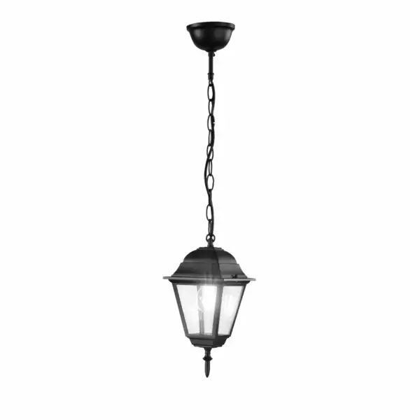 INTEC Lampe à suspension d'extérieur ROMA en aluminium noir et verre (Suspensions extérieures / Éclairage décoratif)