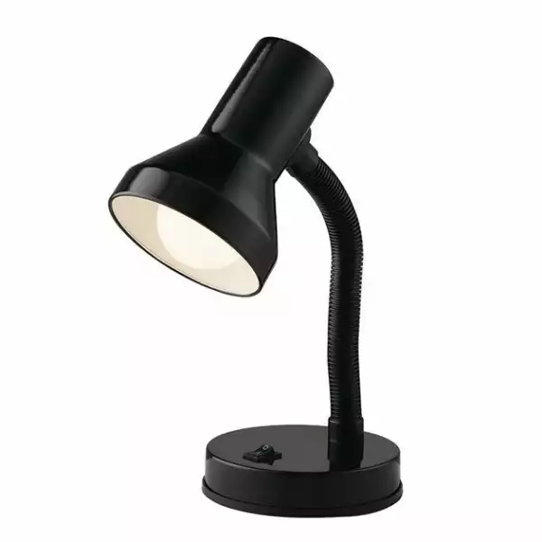 LUCE AMBIENTE E DESIGN Lampe de lecture LDT noire en plastique et métal (1xE27) (Lampes de table / Éclairage décoratif)