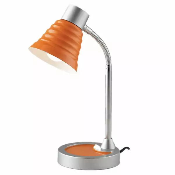 LUCE AMBIENTE E DESIGN Lampe de lecture LEONARDO orange en plastique et métal (1x E14) (Lampes de table / Éclairage décoratif)