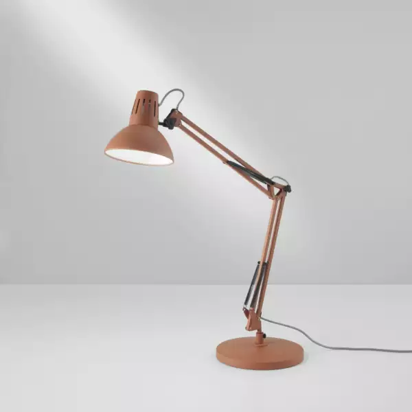 Lampe de table orientable ARTIFEX en métal orange – Image 2