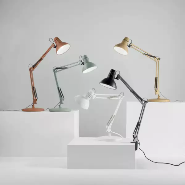 Lampe de table orientable ARTIFEX en métal blanc – Image 3