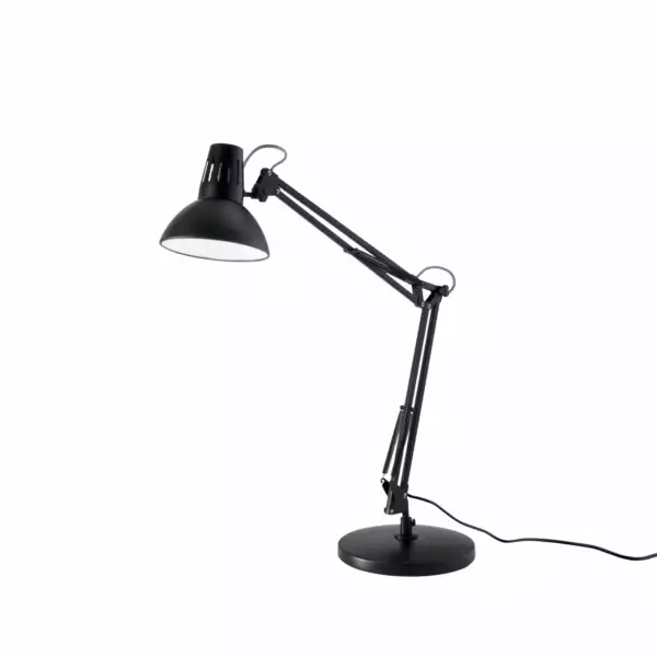 LUCE AMBIENTE E DESIGN Lampe de table orientable ARTIFEX en métal noir (Lampes de table / Éclairage décoratif)