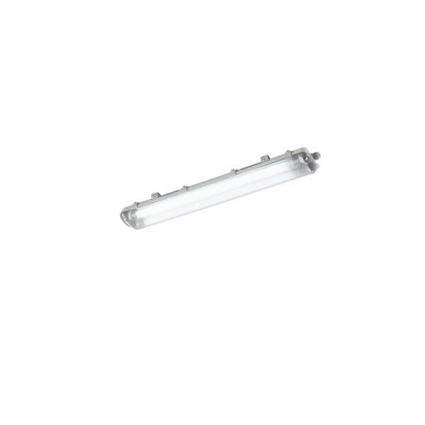 INTEC Plafonnier étanche ATLANTIC pour tubes LED double lampe PC+PC (Plafonnier étanche / Éclairage intérieur LED)