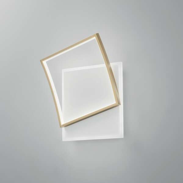 Plafonnier LED carré AYRTON en aluminium doré avec fonction CCT 42W – Image 2