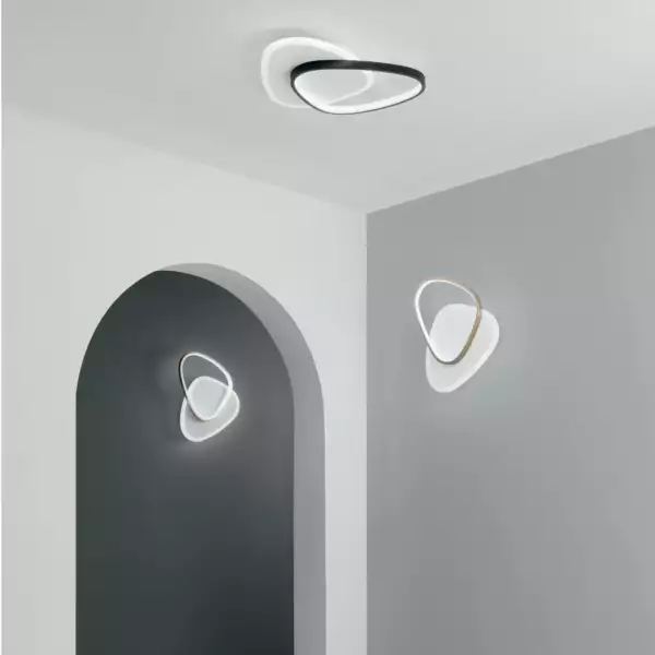 Plafonnier LED rond AYRTON en aluminium noir avec fonction CCT 42W – Image 3