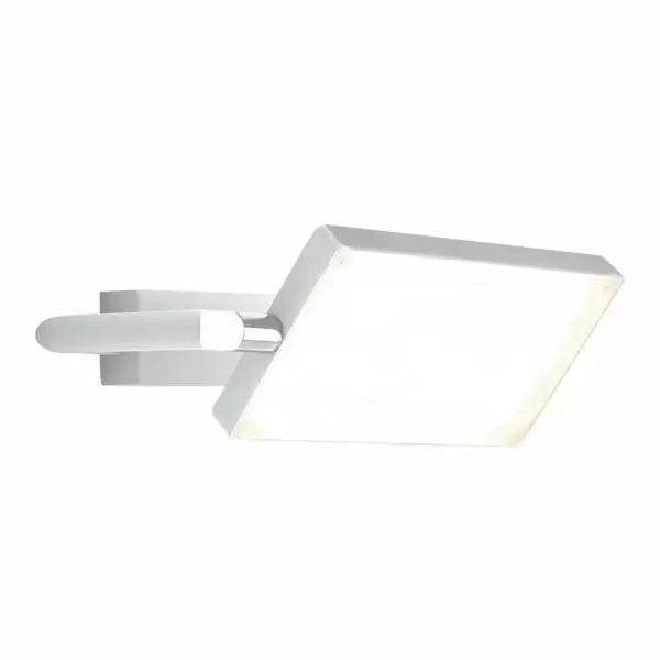 LUCE AMBIENTE E DESIGN Applique LED book en aluminium blanc avec diffuseur orientable 18W 3200K (Applique murale / Éclairage intérieur LED)