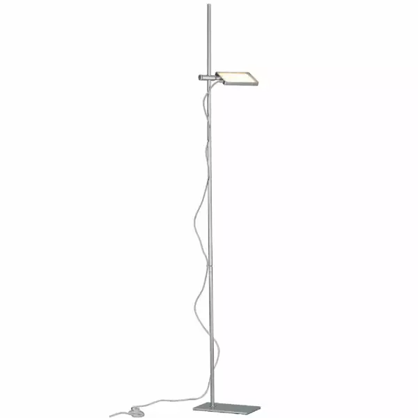 LUCE AMBIENTE E DESIGN Lampadaire LED Book en aluminium gris avec diffuseur orientable 18W 3200K (Lampadaires / Éclairage décoratif)