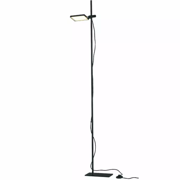 LUCE AMBIENTE E DESIGN Lampadaire LED Book en aluminium noir avec diffuseur orientable 18W 3200K (Lampadaires / Éclairage décoratif)