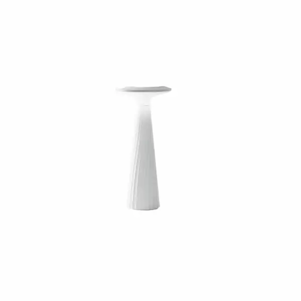 INTEC Lampe LED d'extérieur rechargeable blanche BRIO avec variateur et lumière chaude 3000K (Lampes rechargeables extérieures / Éclairage extérieur LED)