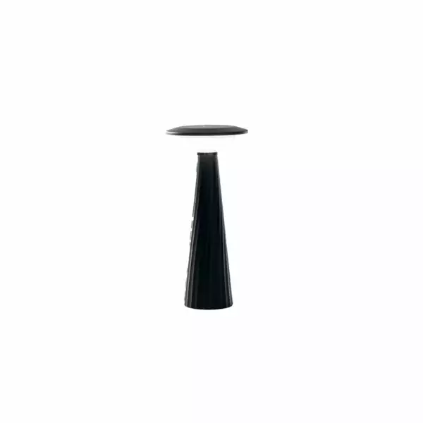 INTEC Lampe LED d'extérieur rechargeable noire BRIO avec variateur et lumière chaude 3000K (Lampes rechargeables extérieures / Éclairage extérieur LED)