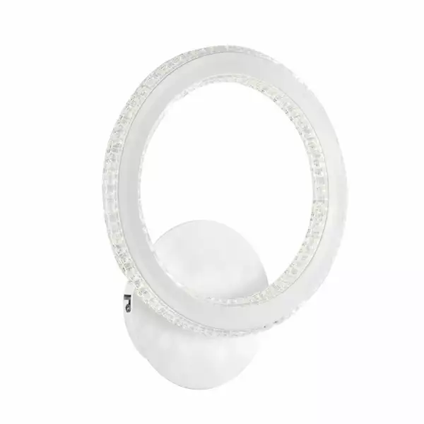 LUCE AMBIENTE E DESIGN Applique LED BRYANT avec diffuseur diamant 19W 4000K (lumière naturelle) (Applique murale / Éclairage intérieur LED)