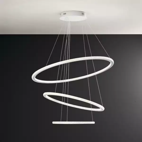 Bryant suspension LED à trois diffuseurs diamant 87W 4000K (lumière naturelle) – Image 3