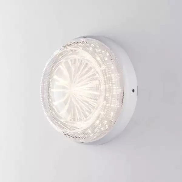 INTEC Plafonnier LED extérieur blanc CAPRI 20W lumière naturelle 20,7 cm (Plafonniers étanches / Éclairage extérieur LED)