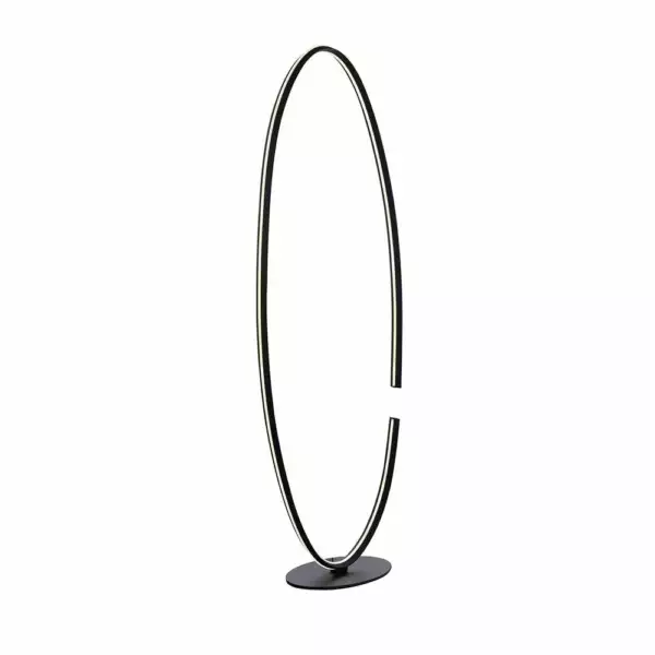 LUCE AMBIENTE E DESIGN Lampadaire LED Clarke avec cadre fin en aluminium noir 3000K (lumière chaude) (Lampadaires / Éclairage décoratif)