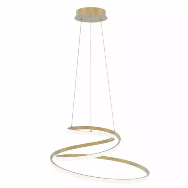 LUCE AMBIENTE E DESIGN Suspension LED coaster 60W en aluminium doré avec interrupteur CCT (Suspensions Design & Déco / Éclairage intérieur LED)