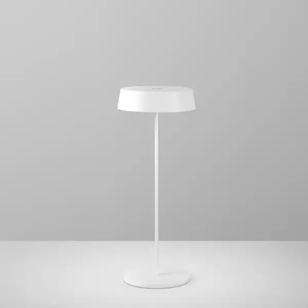 Lampe LED d'extérieur rechargeable cocktail en métal blanc avec variateur tactile – Image 2