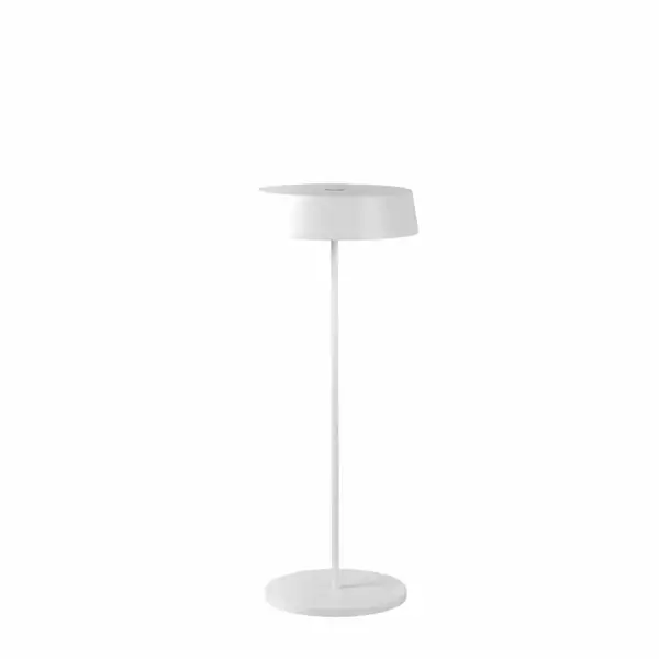 INTEC Lampe LED d'extérieur rechargeable cocktail en métal blanc avec variateur tactile (Lampes rechargeables extérieures / Éclairage extérieur LED)