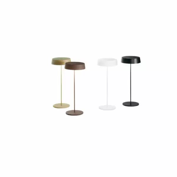 Lampe LED d'extérieur rechargeable cocktail en métal blanc avec variateur tactile – Image 4