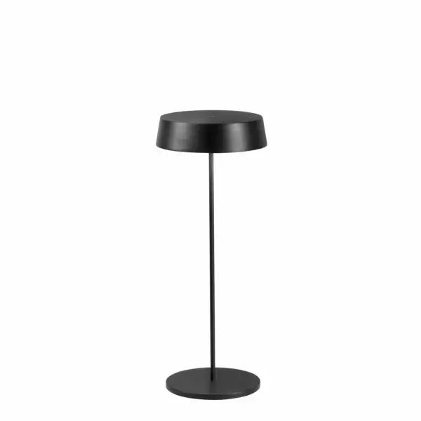 INTEC Lampe LED d'extérieur rechargeable cocktail en métal noir avec variateur tactile (Lampes rechargeables extérieures / Éclairage extérieur LED)