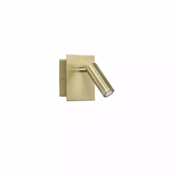 LUCE AMBIENTE E DESIGN Applique LED DICKENS en métal nickel avec point lumineux lumière chaude orientable (Applique murale / Éclairage intérieur LED)