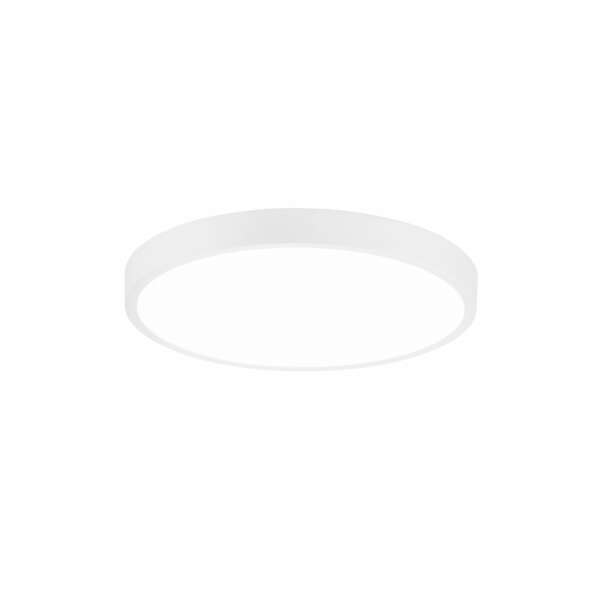 INTEC Plafonnier salle de bain LED rond blanc DOMO 24W lumière naturelle 24 cm (Plafonniers en saillie / Éclairage intérieur LED)