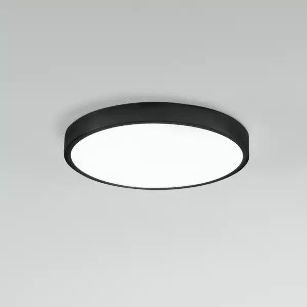 Plafonnier salle de bain LED rond noir DOMO 24W lumière naturelle 24 cm – Image 2