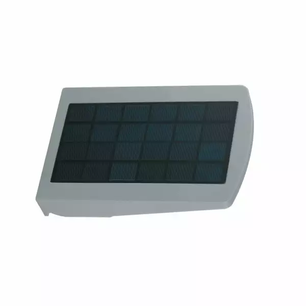 INTEC Projecteur solaire LED EOS argent avec capteur Crépusculaire et de mouvement (Éclairage solaire LED)