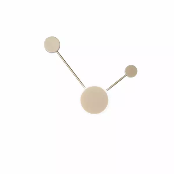 LUCE AMBIENTE E DESIGN Plafonnier LED Etere en aluminium doré 10W 1620lm avec CCT 46 x 53 x 10 cm (Plafonnier / Éclairage intérieur LED)