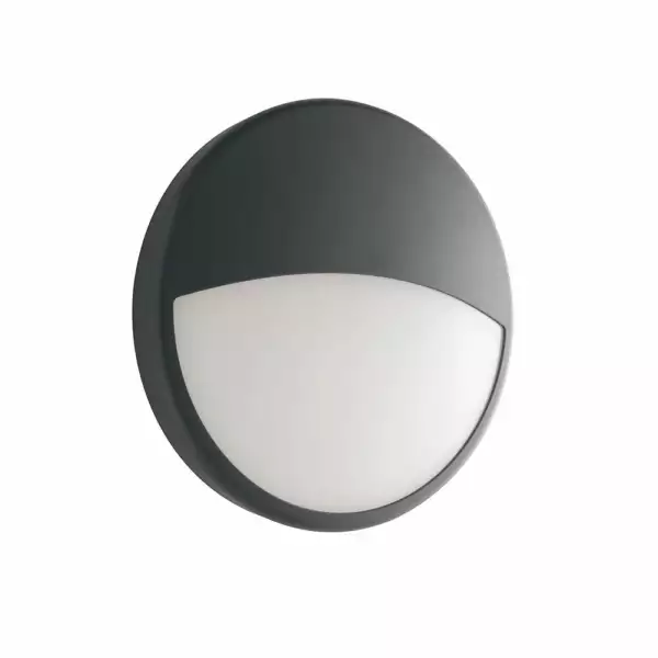 INTEC Plafonnier extérieur LED rond EVER avec couvercle anthracite 4000K 30 cm (Plafonniers étanches / Éclairage extérieur LED)