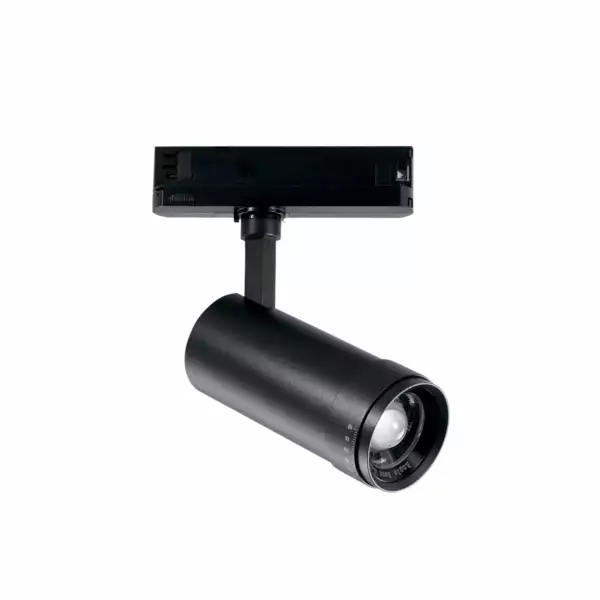 INTEC Luminaire sur rail LED EXPLORER, noir, lumière chaude 3000K (Spot LED sur rails / Éclairage intérieur LED)