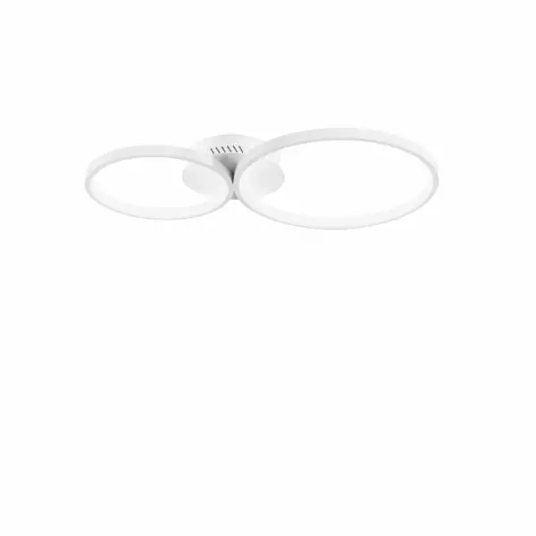 LUCE AMBIENTE E DESIGN Plafonnier LED FREDY en aluminium blanc avec deux diffuseurs 30W avec CCT (Plafonnier / Éclairage intérieur LED)