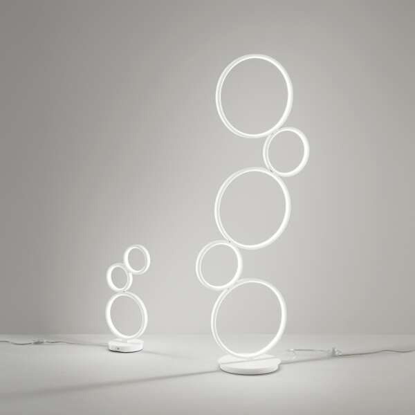 Lampadaire FREDY en aluminium blanc et silicone 60W avec fonction CCT – Image 2
