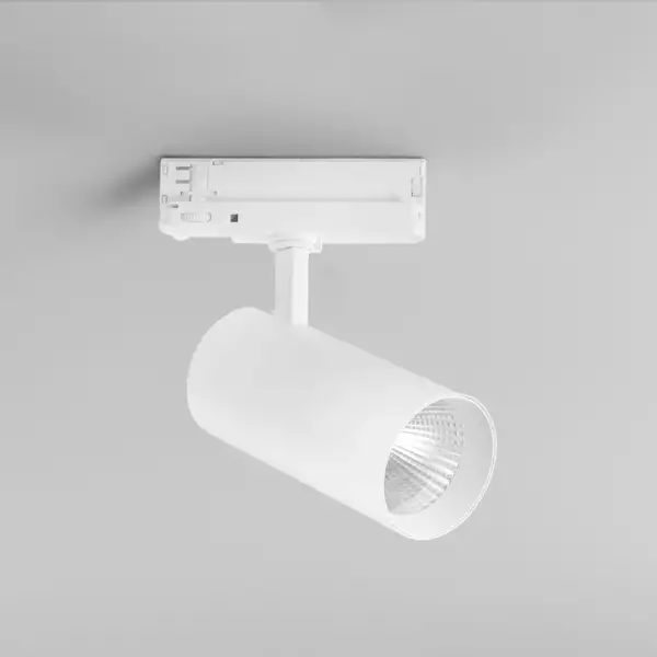 Phare LED jet avec adaptateur triphasé 40W en aluminium blanc avec CCT – Image 2