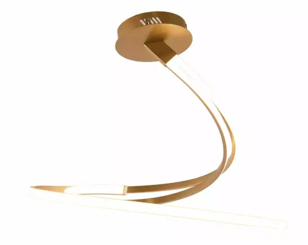 LUCE AMBIENTE E DESIGN Plafonnier LED kinetic en aluminium doré 40W avec interrupteur CCT (Plafonnier / Éclairage intérieur LED)